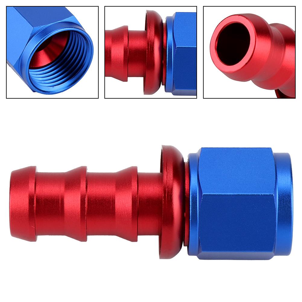 AN10 Straight Push On Twist Lock Oil Gas Fuel Line Hose End Male Fitting