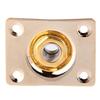 Musiclily Rectangular Electric Guitar Input Jack Plate Gold & Socket,