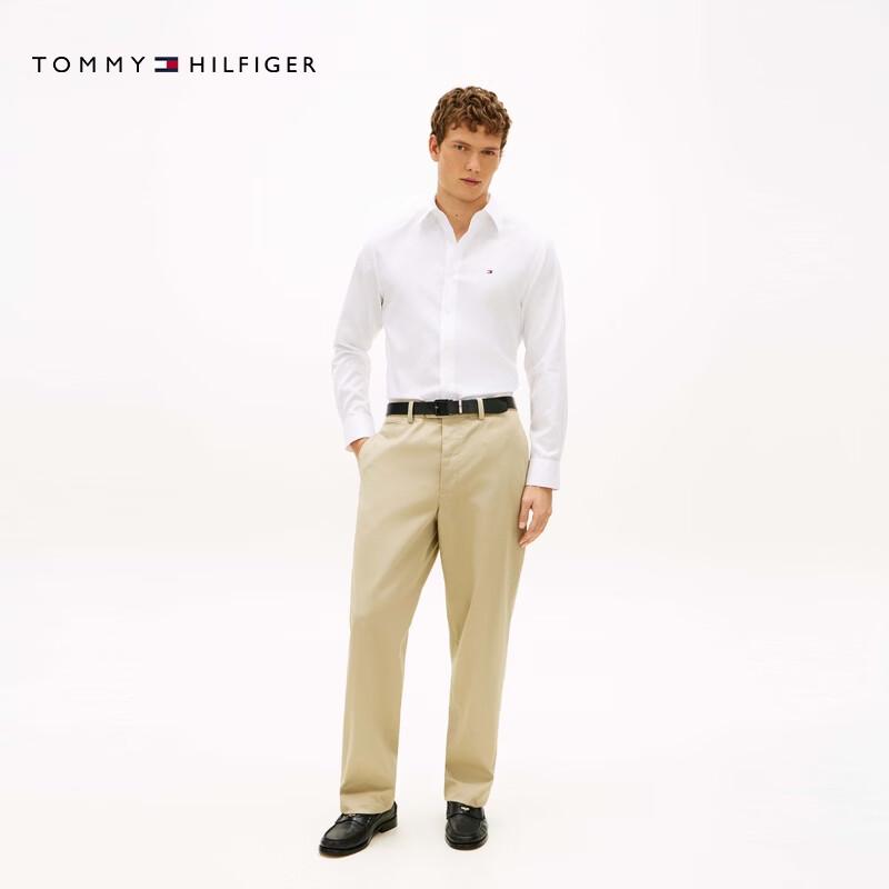 Tommy Hilfiger Men's Pure Cotton Business Casual Long-Sleeve Shirt