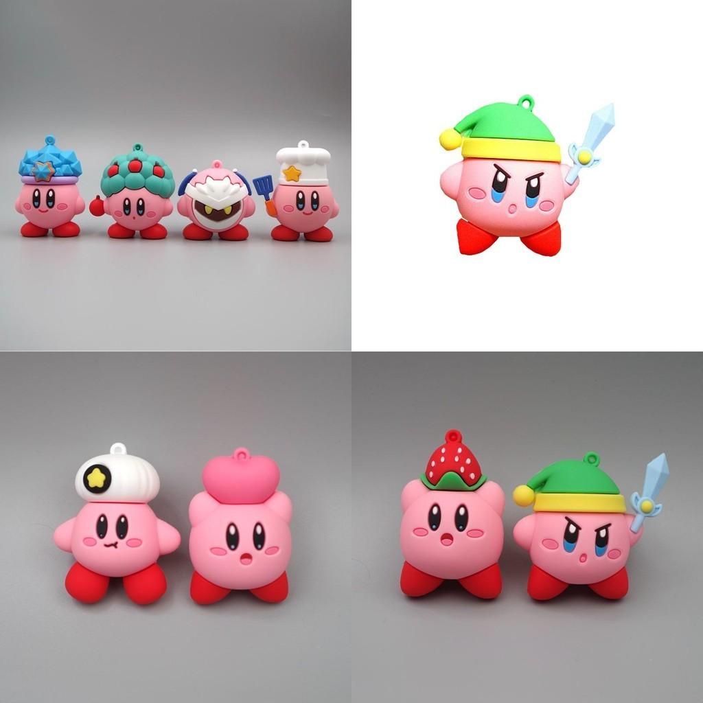 Charming Kirby Anime Games Cute Cartoon Pink Kirby Waddle Dee Doo Pvc Doll Ornaments