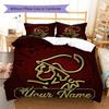 AFC Ajax Custom Name Pattern Bedding,Quilt Set Quilt Cover Pillowcase Home Birthday Gift(1 * Duvet Cover + 2 * Pillowcase, Without Core)