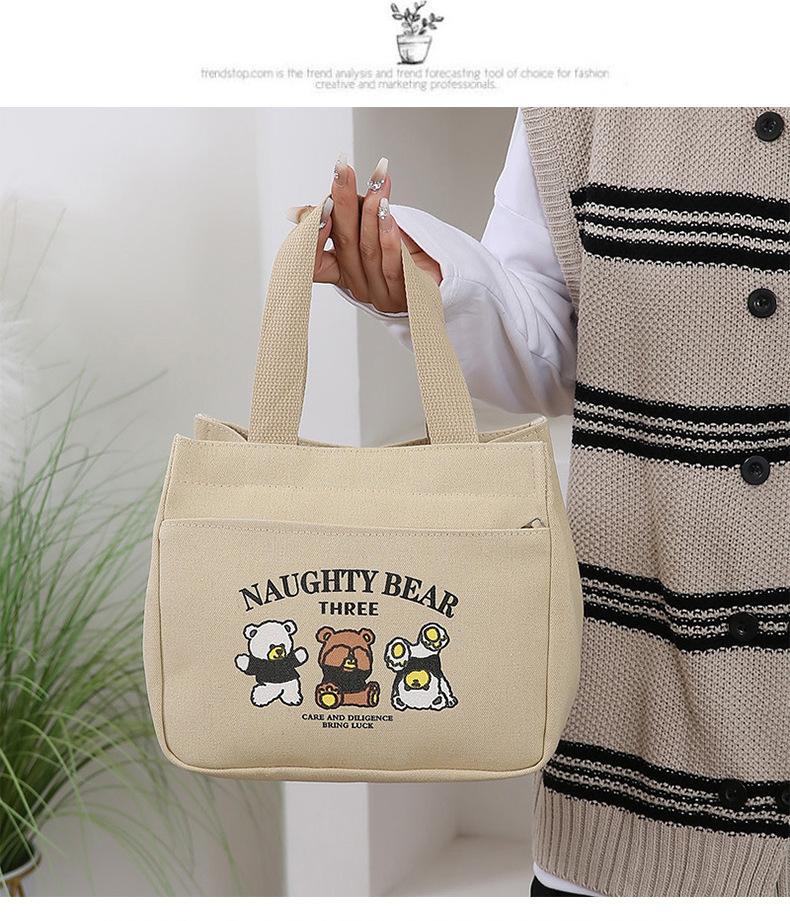 Ford Satchel bag three bears lunch bag large capacity canvas bag travel lunch box bag factory direct sales work clothing mommy bag