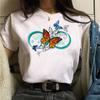 Women Tshirt Watercolor Butterfly Print Tshirt Summer Female Tops Casual Short Sleeve T-Shirts Harajuku Graphic Tee Cute T-Shirt