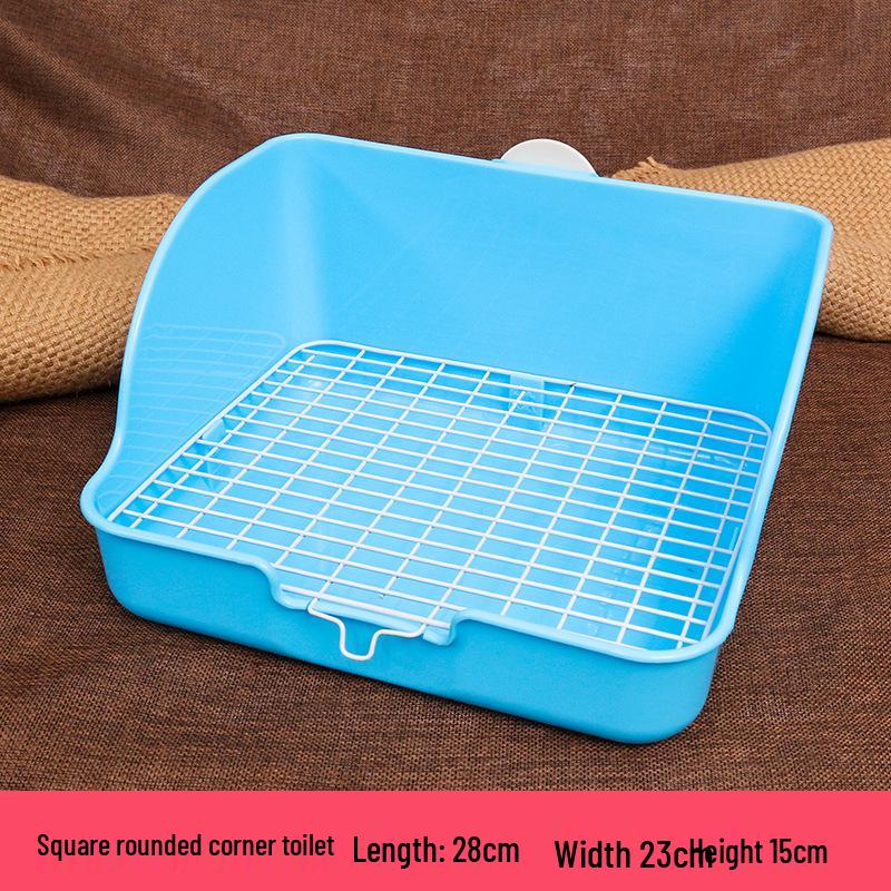 

Сетка для туалета для мелких животных для кроликов, шиншилл, морских свинок, собак и кошек - Легко очищаемый поддон синий