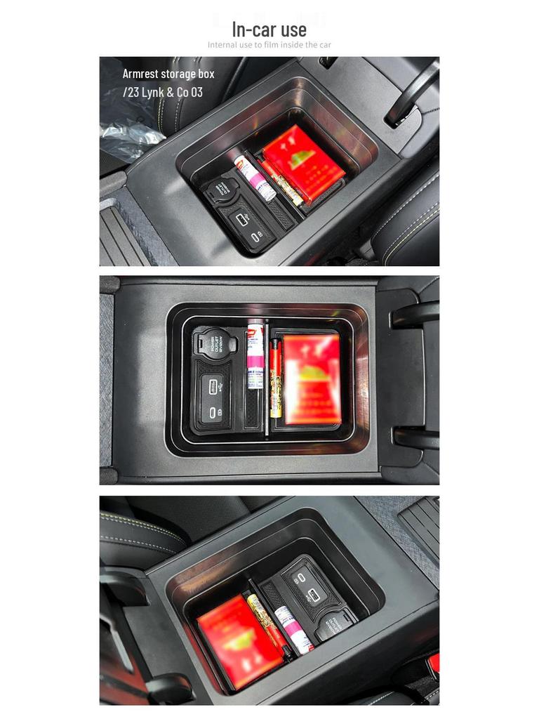 Lynk & Co 03 Center Console Armrest Storage Box (2023-2025) - Car Interior Modification Accessory