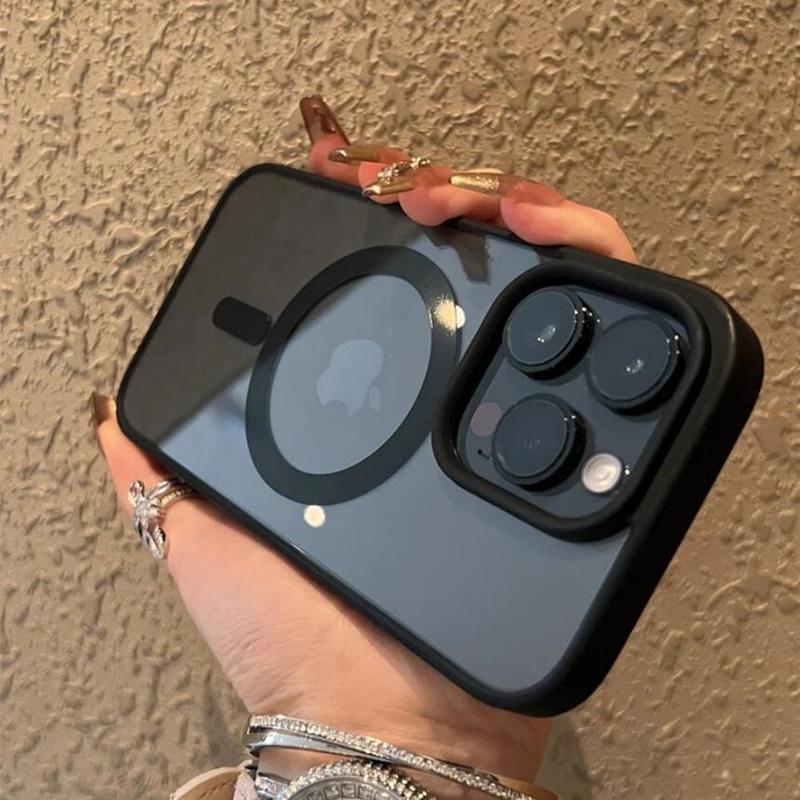

Роскошный прозрачный чехол Magsafe для iPhone 16 15 14 13 12 11 Pro X XS XR Max Mini 7 8 Plus SE 3 Магнитный чехол для беспроводной зарядки For iPhone16