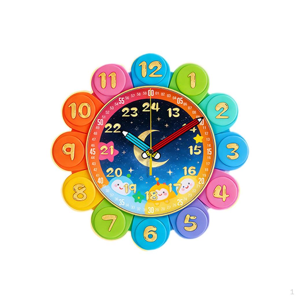 Learning Clock for Kids Analog To Tell Time Teaching Classroom Bedroom