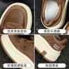 Leather board shoes autumn and winter tide casual muffin velvet platform sports casual shoes