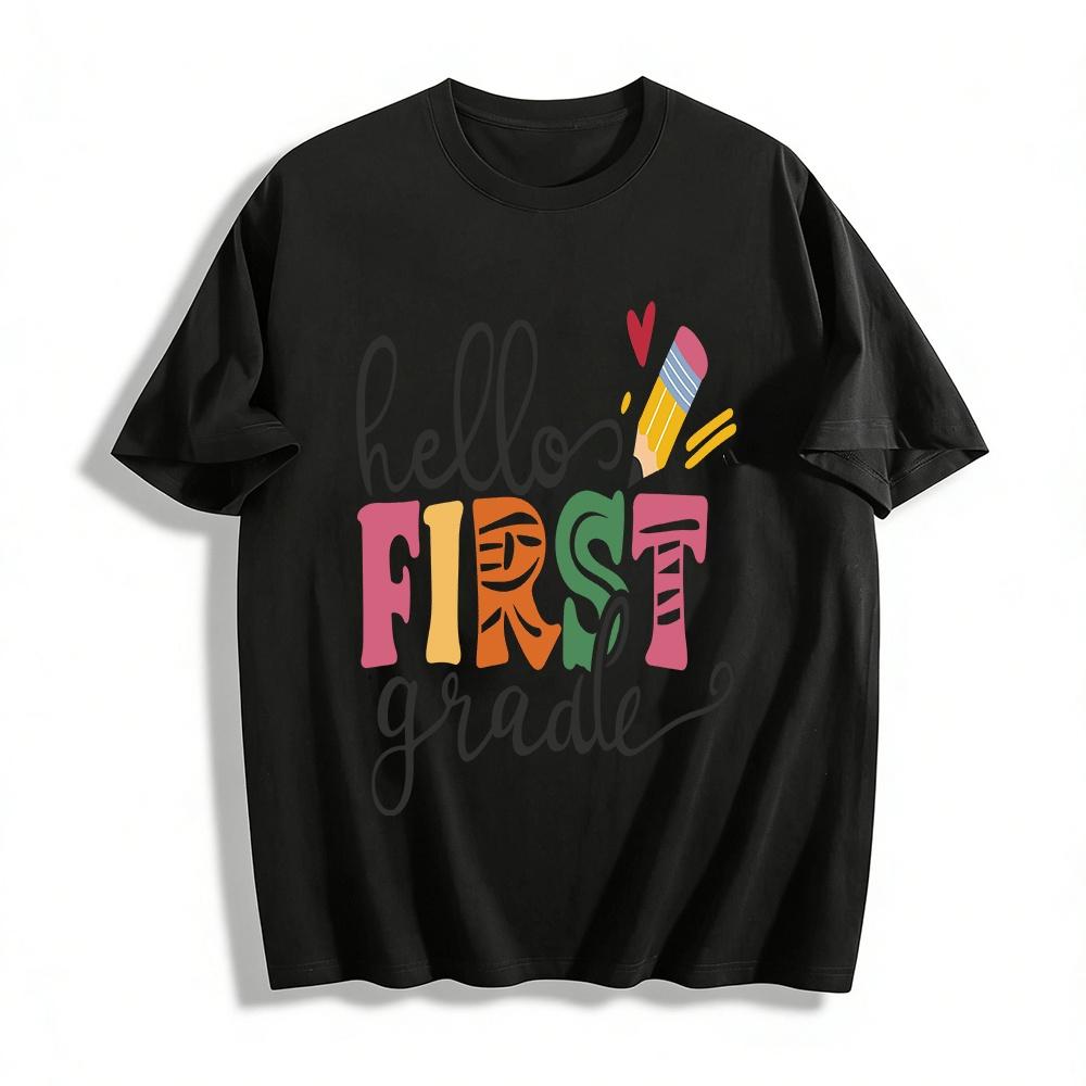 Hello First Grade T Pure cotton T-shirt XXS