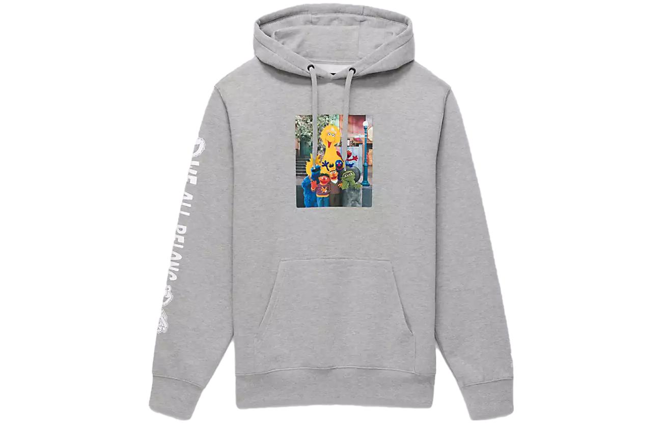 Vans X SESAME STREET Sweatshirts Unisex Gray Hooded Moderate Other VN0008HM02F XXL