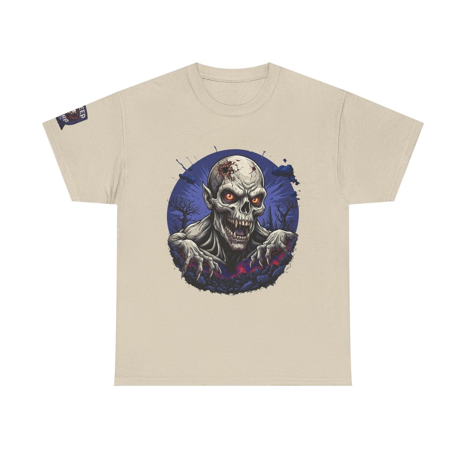 KREEP KORP Creepy Zombie Skull Tee | Halloween Horror, Night Graveyard S