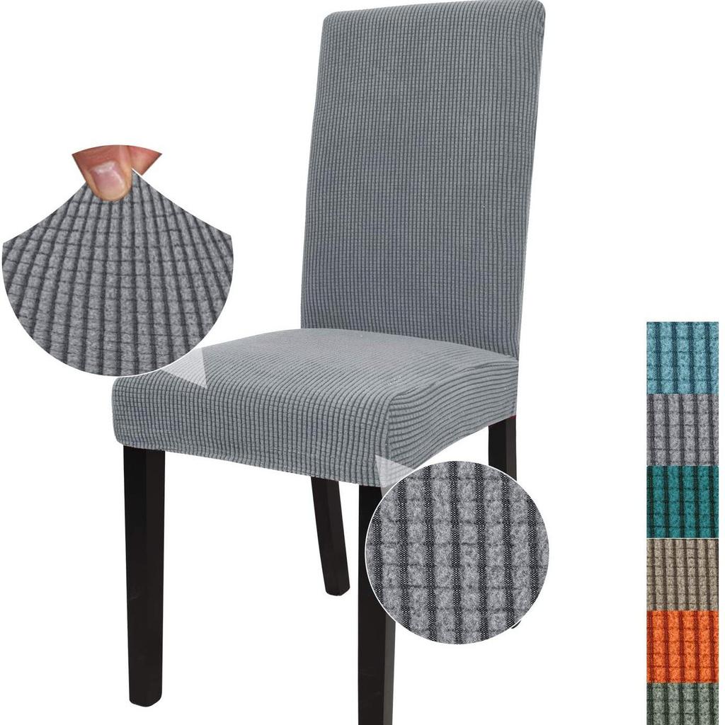 Super Soft Jacquard Fabric Short-term Waterproof Stretch Chair Cover Elastic Spandex Seat Chair Cover For Dining Room/Kitchen