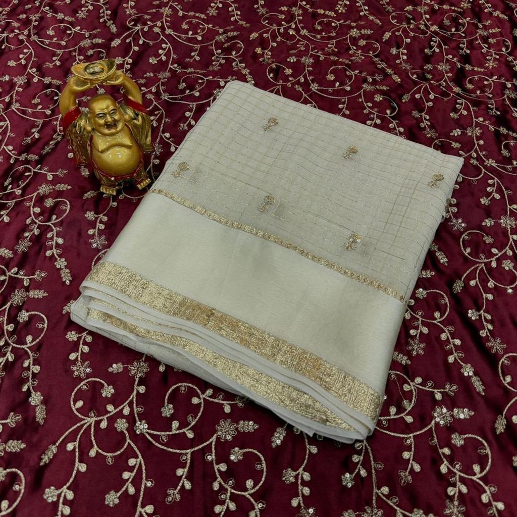 Grand Launch Party Wear Viscose Saree - Velvet Shine Sequin Edition
