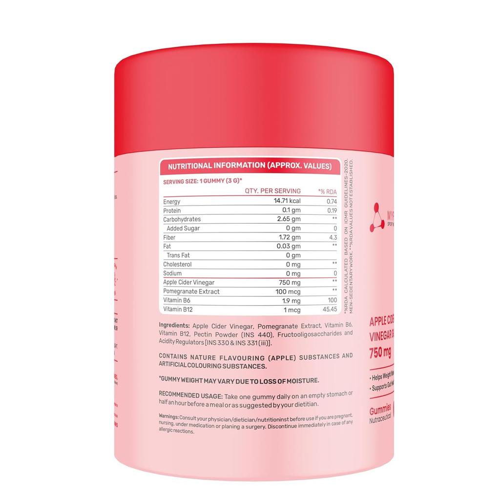 Жевательные конфеты для похудения (30 шт), Slim Gummies Apple Cider Vinegar,  Mypro Sport Nutrition