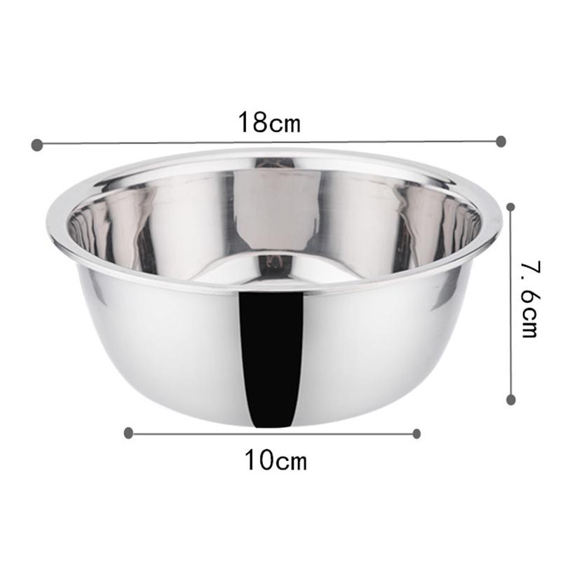 Stainless Steel Bowl Diy Cake Bread Salad Mixer Dinner Round Soup Rice Bowl