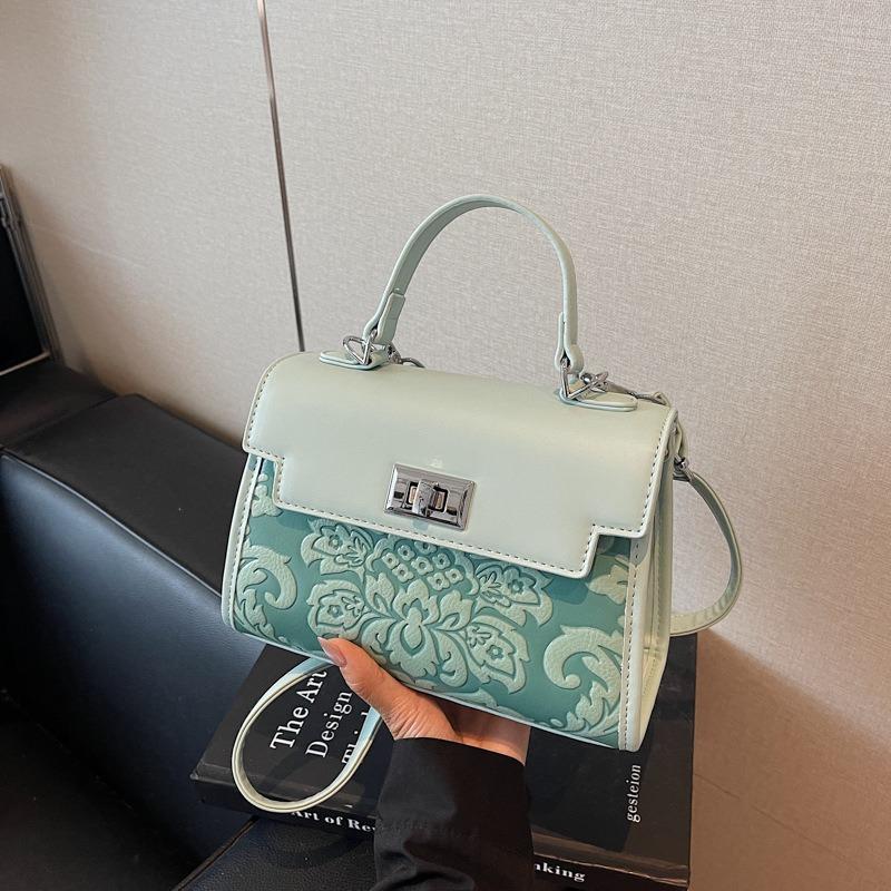 

Портативная модная ретро женская сумка лето новая простая модная текстурная на плечо кроссбоди портативная маленькая квадратная сумка синий