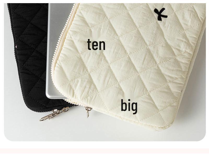 Korean Cute Diamond Embroidery Bow Tablet & Notebook Storage Bag (11/13/15 Inch)