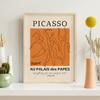 Picasso Tänzerin Bauhaus Rund Haring Orange Wandkunst Leinwandgemälde Nordische Ästhetik Poster und Druck Wohnzimmer Dekor Bild