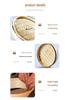 Mao Bamboo Steamer Basket with Stainless Steel Edge - Ideal for Baozi, Mantou, and Xiaolongbao.