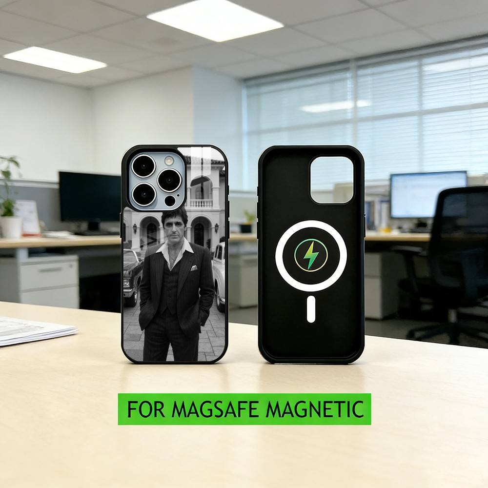 

S-scarfaces T-tony M-montana Phone Case For iPhone17,16,15,14,13,12,11 Plus,Pro Magnetic For Magsafe Wireless Charging iPhone17Promax