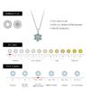 MODIAN 0.18CT Moissanite Necklace 925 Silver Delicate Green Snowflake Lab DPendant Necklace For Women Jewelry
