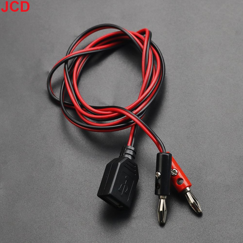JCD 1piece USB to 4MM Banana Plug Test Cable USB Male/Female To Banana Head Connection Cable A Female Charging Cable
