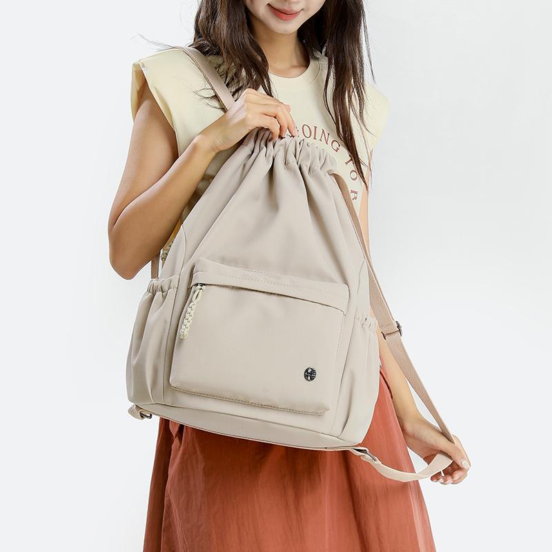 Waterproof Drawstring Pocket Women's Sports Backpack Travel Backpack