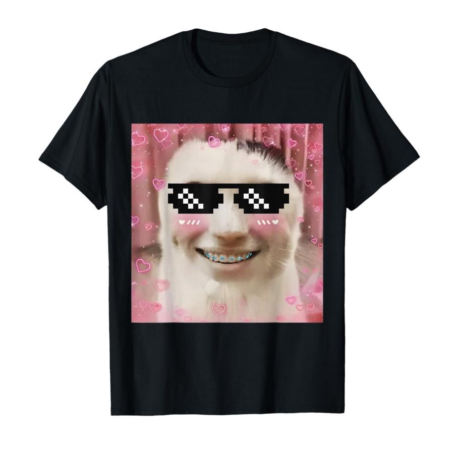 

Goofy Ahh Cat Meme Dank Cursed Weirdcore Cringey Banana Cat T-shirt For Men Women 100% Cotton T Shirts Short Sleeve Tops 0313... S разноцветный