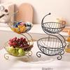 Ru Han Nordic Style Double-Layer Rotating Fruit Basket