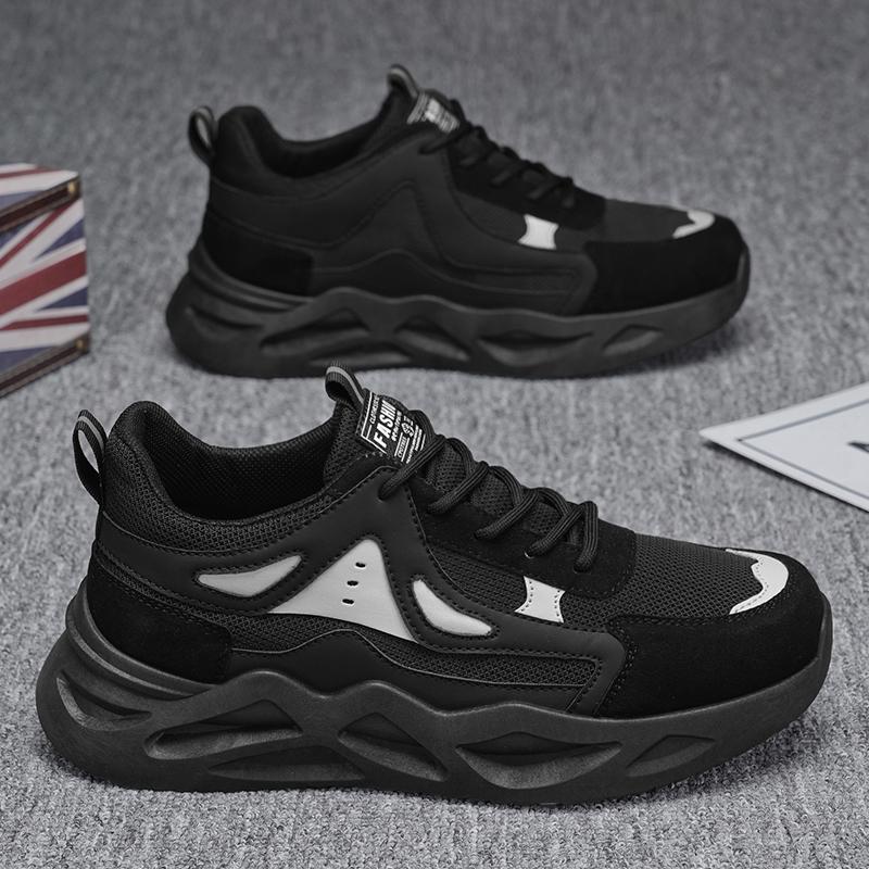 

Новые мужские модные повседневные спортивные кроссовки для мальчиков и студентов, трендовые мужские удобные дышащие кроссовки для отдыха, большой размер 39-50 39 чёрный
