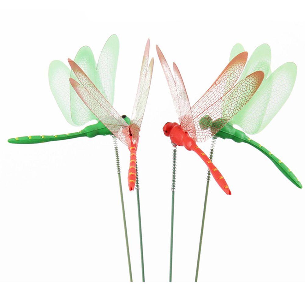 Creative Garden Decor Lawn Ornament With Stem Simulation Butterfly Artificial Dragonfly Thin Stick
