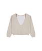 DELICCENT Halter Sleeveless Sweatshirt Set [Oatmeal]