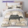 Shiba Inu Pattern Bedding Quilt Set Quilt Cover Pillowcase Home Decoration Birthday Gift (1 * duvet cover + 2 * pillowcase, without core)
