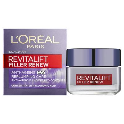 L'Oreal Paris, Revitalift Filler, Antiedad, Crema, Para Rostro, 50 ml