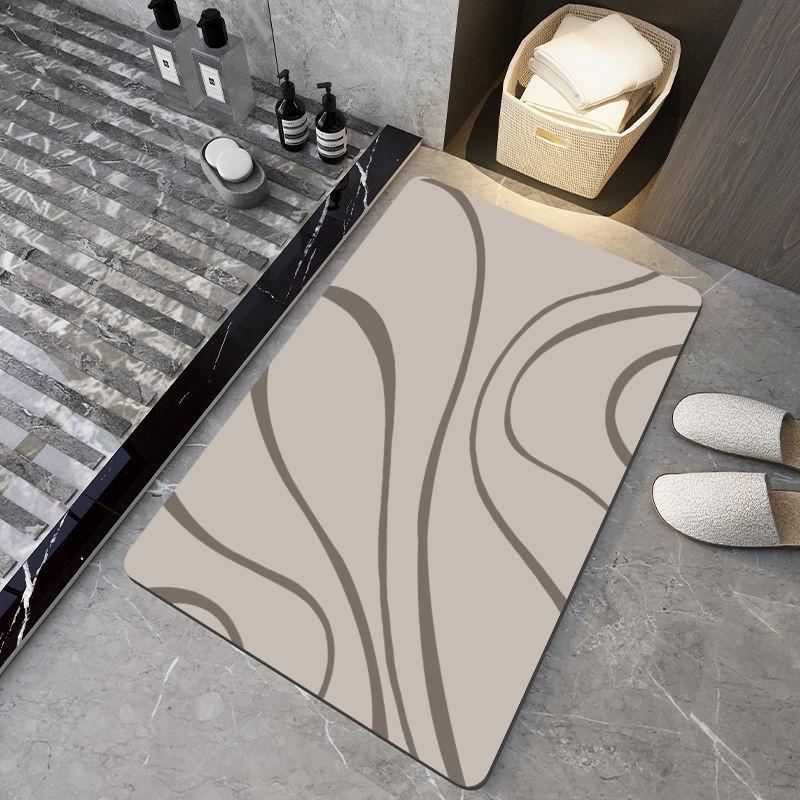

Simple solid color diatom mud floor mat Household entrance door mat Bathroom floor mat Toilet absorbent foot mat 40x60cm15.7x23.6in