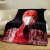 Pink Flamingo Portrait Blanket Bedroom Blanket for Livingroom Couch Lunch Break Soft Throw for Friend's Festival Gift