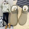 Winter New Snow Shoes Large Size Foreign Trade Flat-bottomed Short Cotton Shoes Warm Snow Boots Women's Shoes Classic