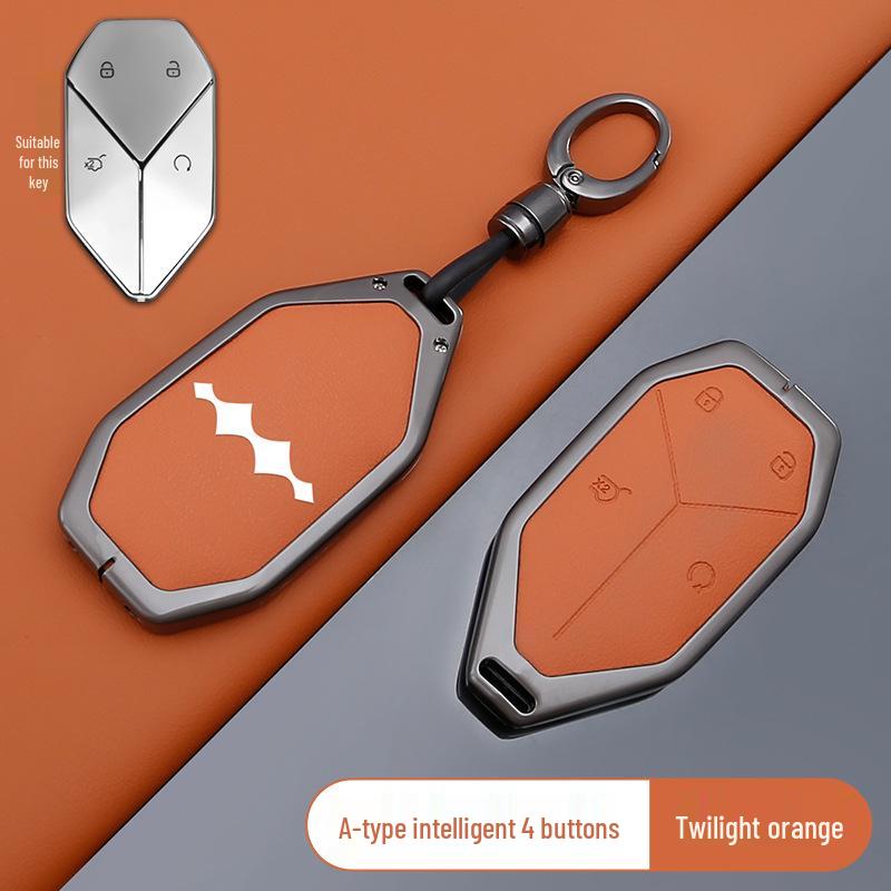 Zinc Alloy Key Fob Case for BYD Leopard 3, 5, 7, 8 Titanium Models