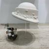 French Elegant Lace Bow Wool Beret Women'S Autumn And Winter Hepburn Style Retro Crimping Basin Hat Thousand Gold Top Hat