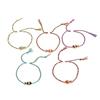 1 pcs Bohemian Print Fish Pendant Bracelet Adjustable Hand-Woven Rope Bracelet  Women Girls