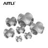 304 Stainless Steel Four-Way Internal Threaded Pipe Connector
