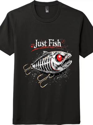 Just Fish Graphic Tee | Men's & Women's Casual Streetwear | Fish Skeleton Design