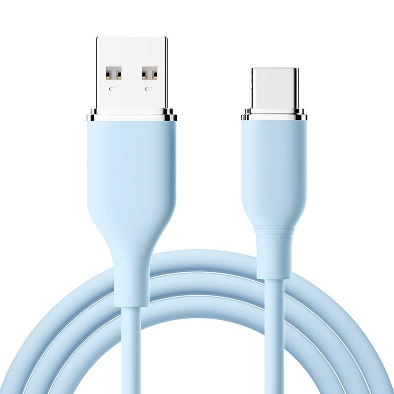 Factory 5A PD Fast Charging Liquid Silicone Type-C PVC Jacket USB Cable 1/2/3M Mobile Phone Flex iPhone for for