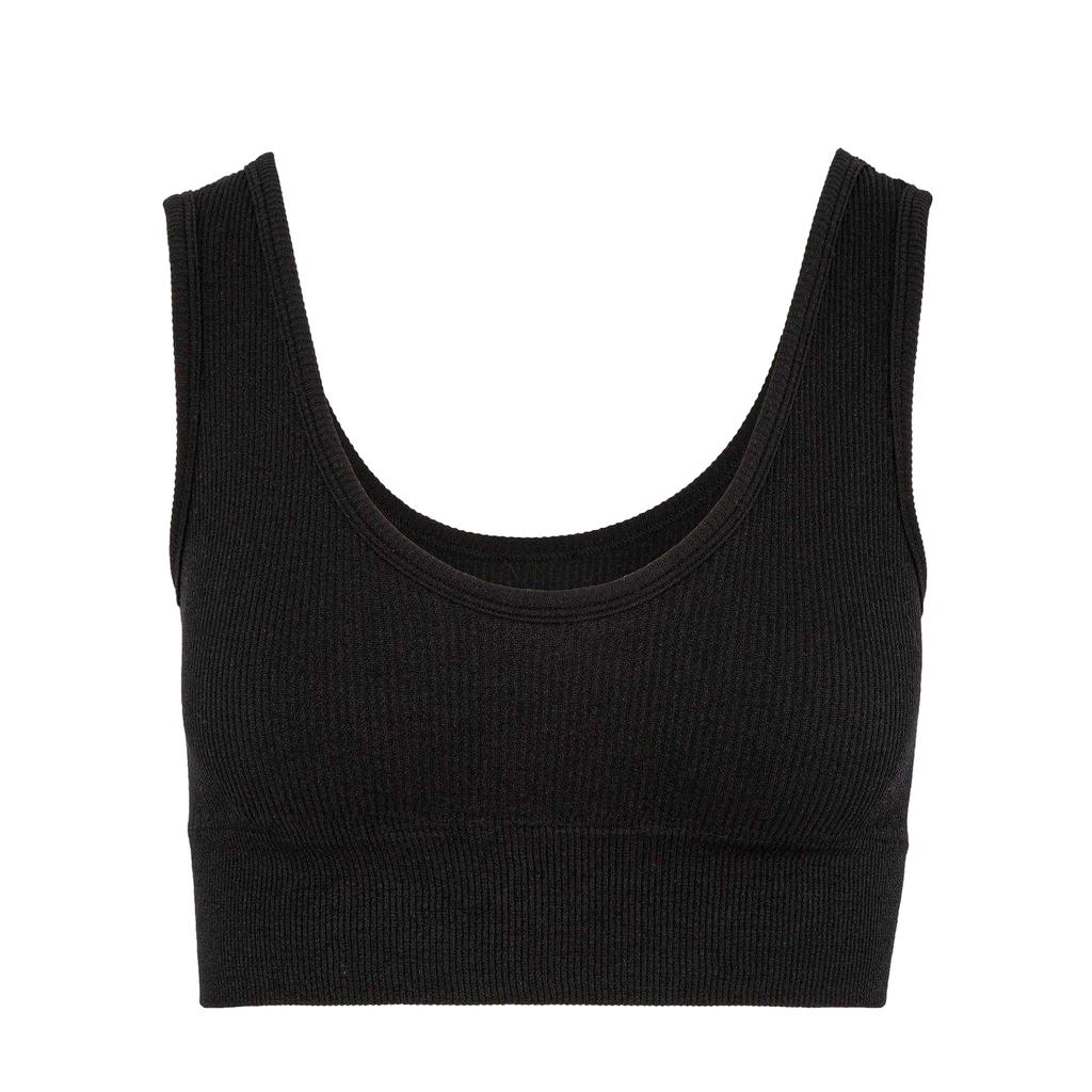Miso Womens/Ladies Ribbed Premium Cotton Slim Crop Top