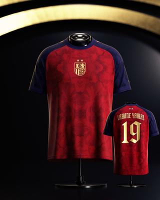 Ламин Ямаль #19 2026 Испания 2-звездный Чемпион Фан Футболка Спортивная Мужская Женская Дышащая Быстросохнущая Y2k Летняя