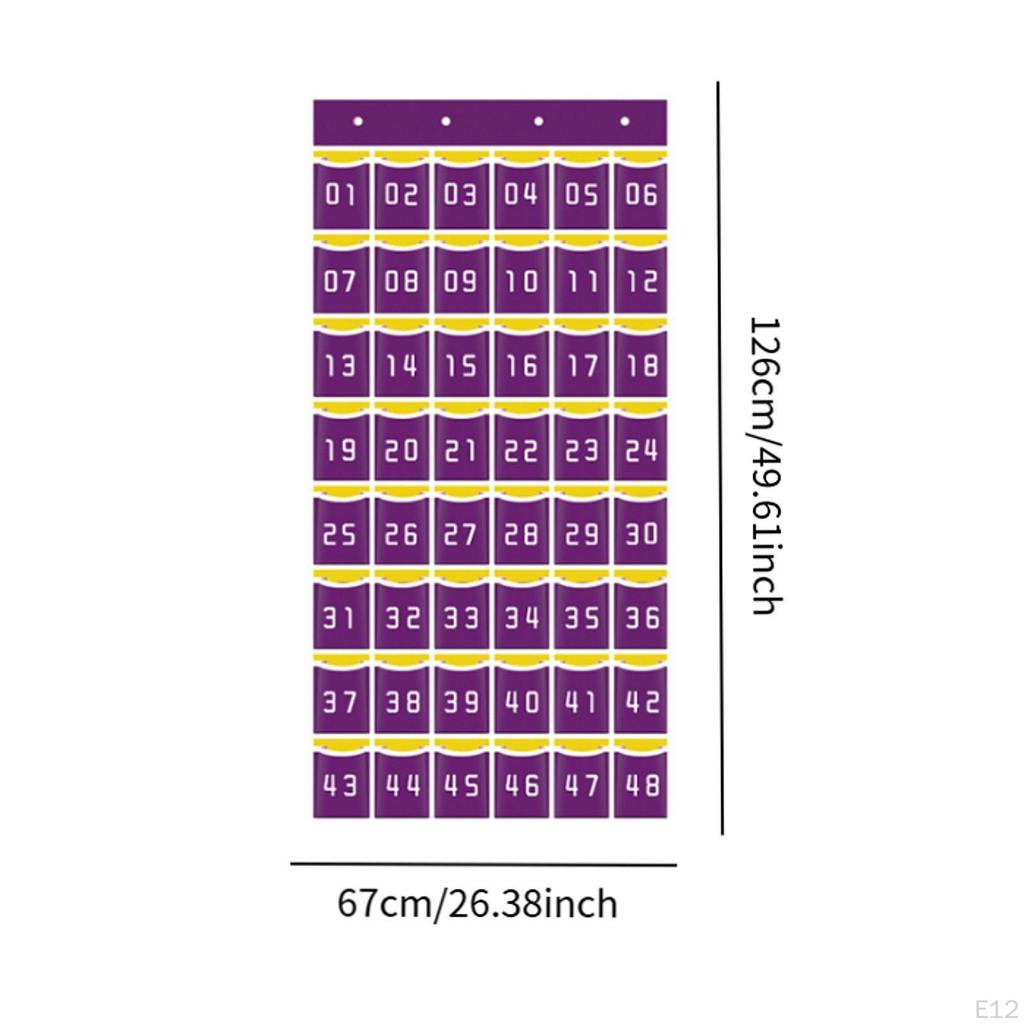 Classroom Organizer with Numbered Compartments for Phones