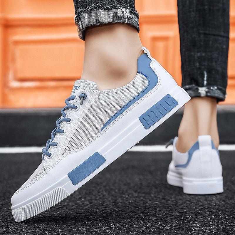 Men Shoes Summer Fashion Breathable Casual Shoes for Men Hollow Out Mesh Flats Academy Style Trend BoardShoe Tenis Masculino
