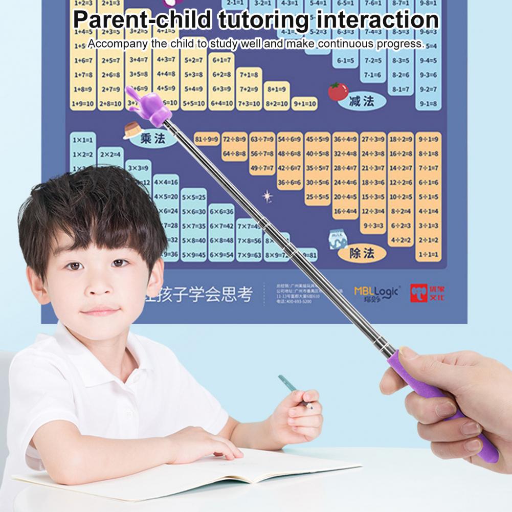 Retractable Teacher Pointer Finger Steel Telescopic Rod Guiding Long Teaching Pointer Whiteboard Office School Supplies