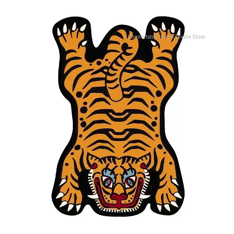 Carpet Living Room Cute Cartoon Tiger Decor Carpets Children Bedroom Bedside Large Area Rug Home Decoration Cloakroom Foot Mat