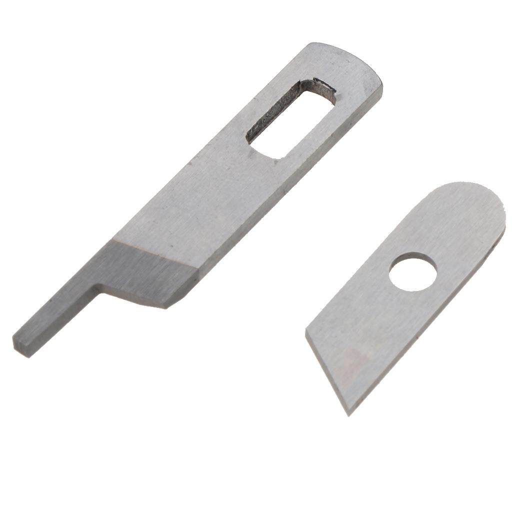 Couteau Supérieur Inférieur pour Machine à Surjeter en Acier Inoxydable Lame de Machine à Coudre Accessoire Industriel pour Singer 14CG744 14U554 Pfaff 4762